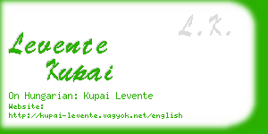 levente kupai business card